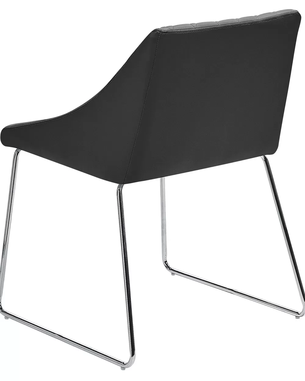 Beliani Set di 2 Sgabelli in Ecopelle Nera, Design Arcata - Comodi e Moderni