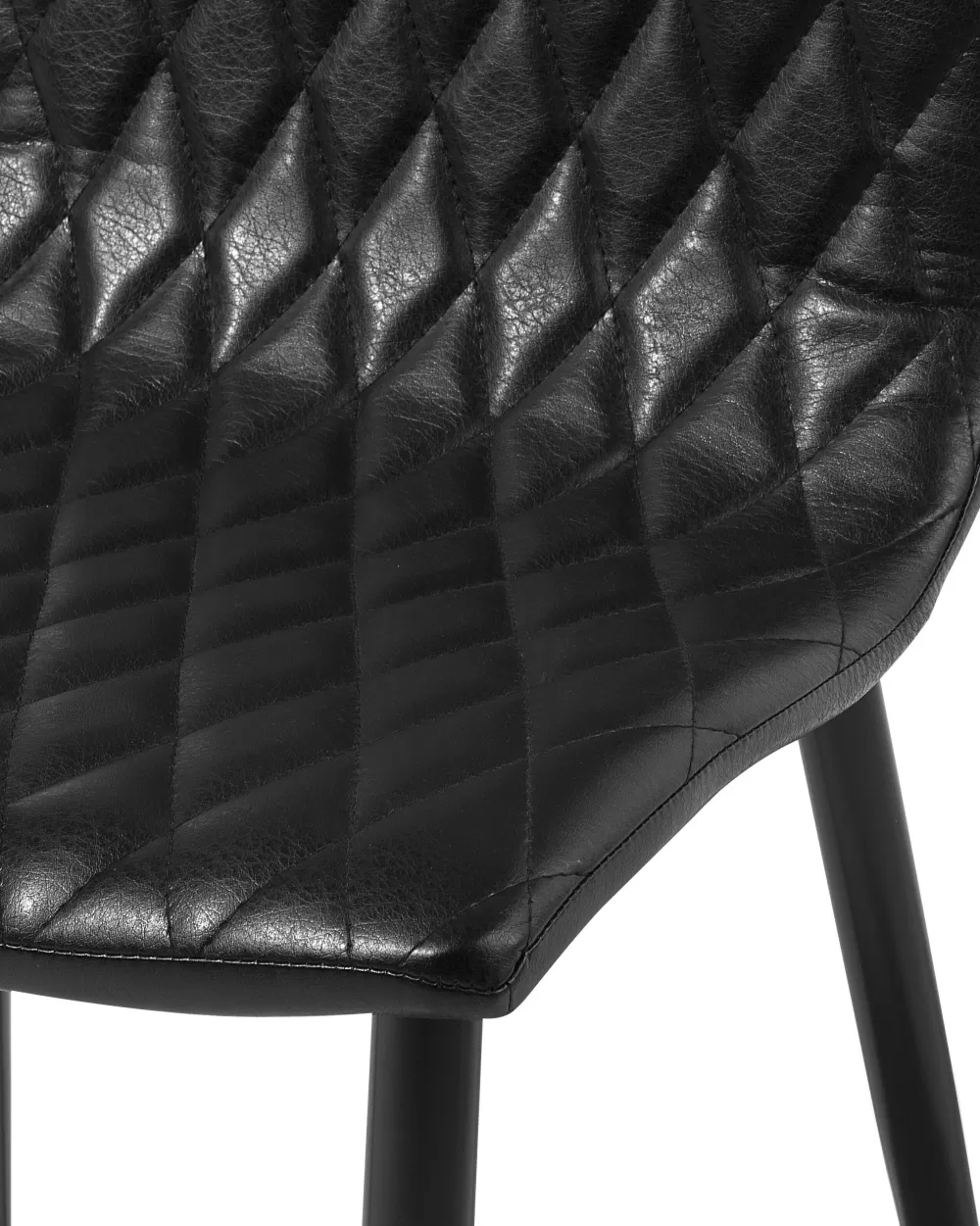 Montana: Coppia di Sedie Beliani in Ecopelle Nera con Design Moderno e Linee Pulite