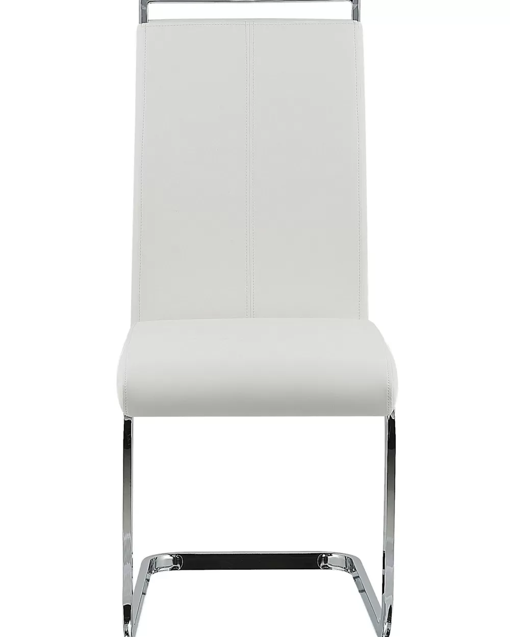 Beliani - Coppia da 2 Sedie Moderne in Pelle Sintetica Bianca, Design Accogliente - Collezione Greedin