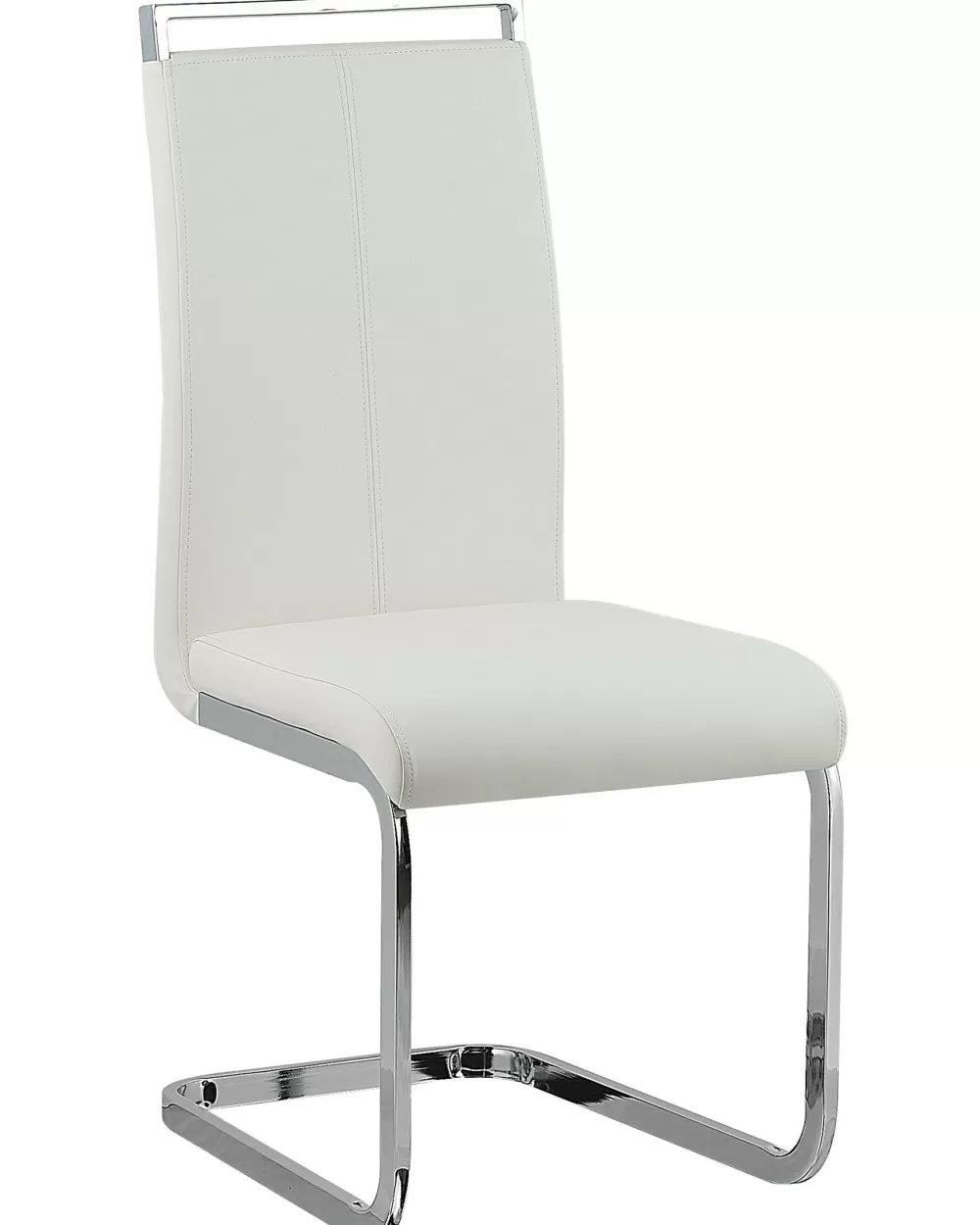 Beliani - Coppia da 2 Sedie Moderne in Pelle Sintetica Bianca, Design Accogliente - Collezione Greedin