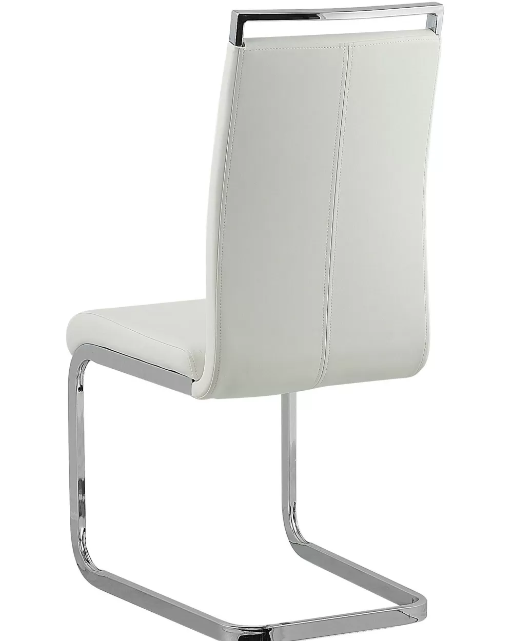 Beliani - Coppia da 2 Sedie Moderne in Pelle Sintetica Bianca, Design Accogliente - Collezione Greedin