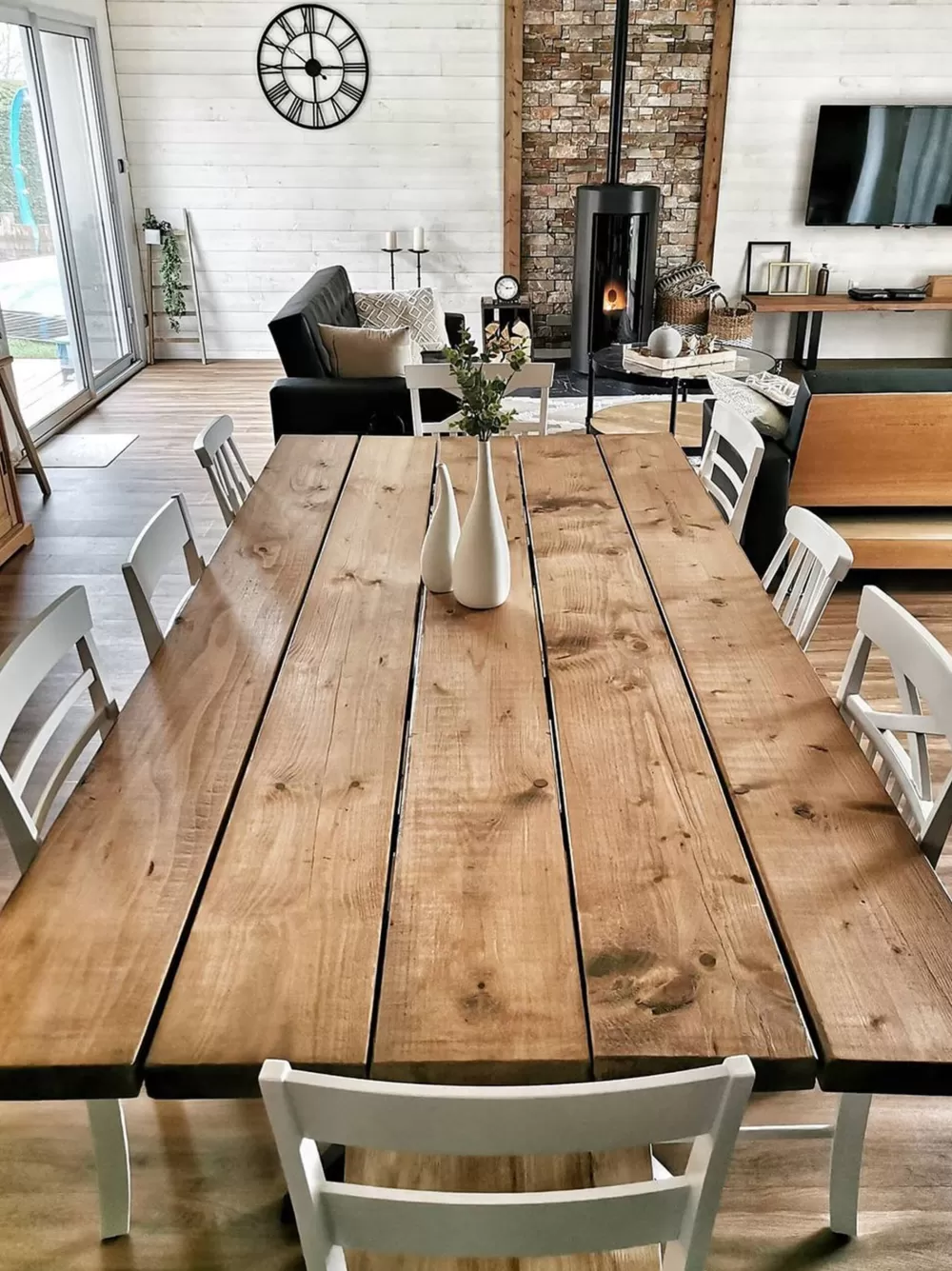 Beliani: Set di 2 Sedie in Legno di Gomma Moderno - Bianco Avorio, Design Confortevole Burbank