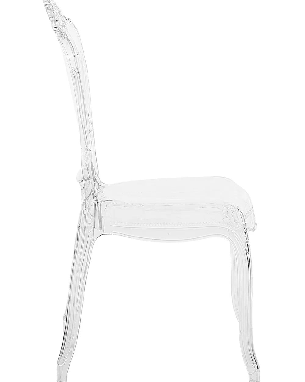 Beliani Design - Coppia di Sedie Trasparenti in Plastica per Soggiorno Moderno, Stile Vermont - Elegante e Confortevole