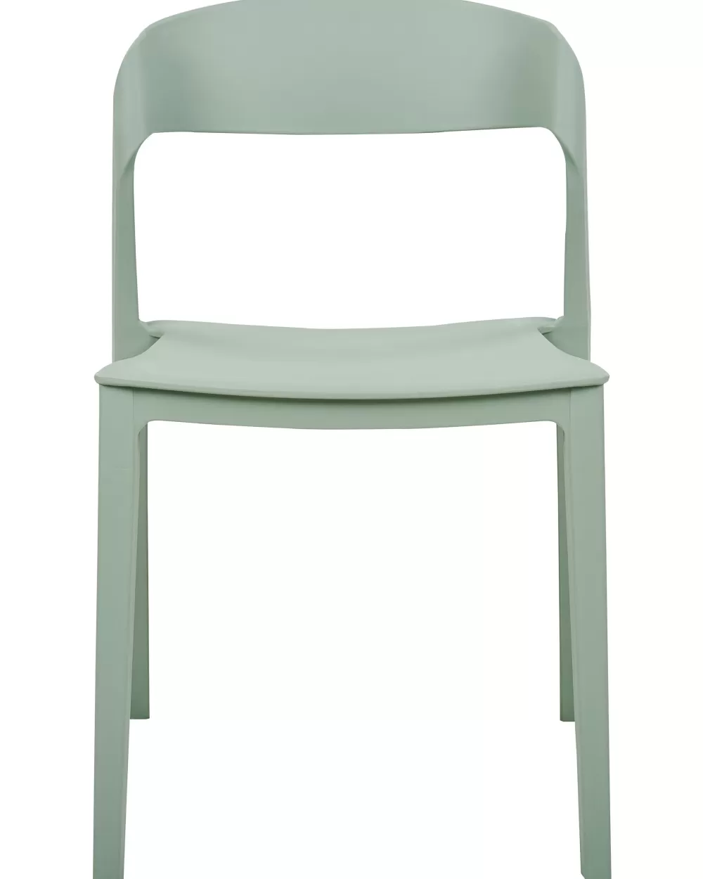 Beliani Coppia Sedie Moderne in Plastica Verde Menta - Design Accattivante per Interni ed Esterni