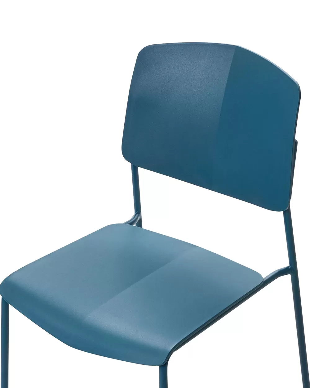 Sedie Beliani in Plastica Blu Confezione da 4 - Collezione Astoria Moderna