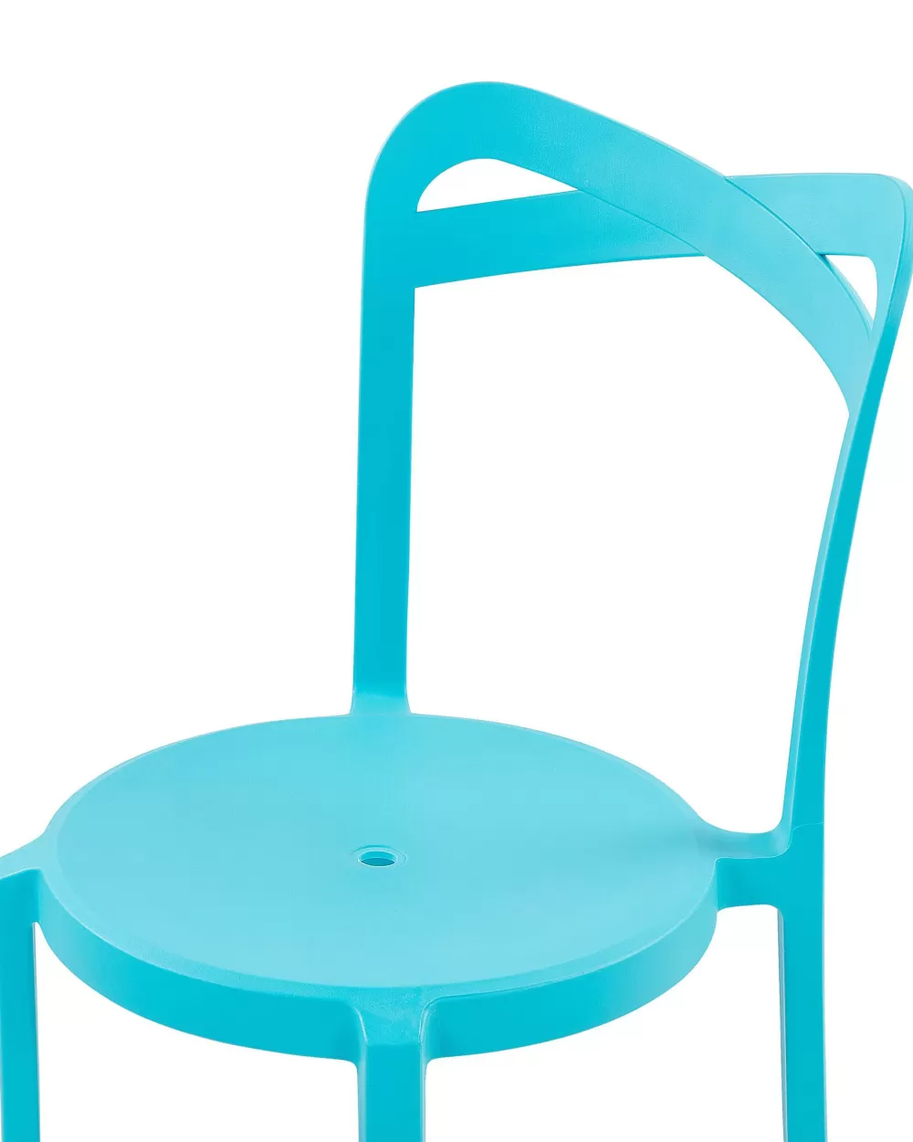 Beliani - Coppia di Sedie da Esterno in Polietilene Turchese, Design Moderno e Resistente, Set Camogli 2 Pezzi per Giardino