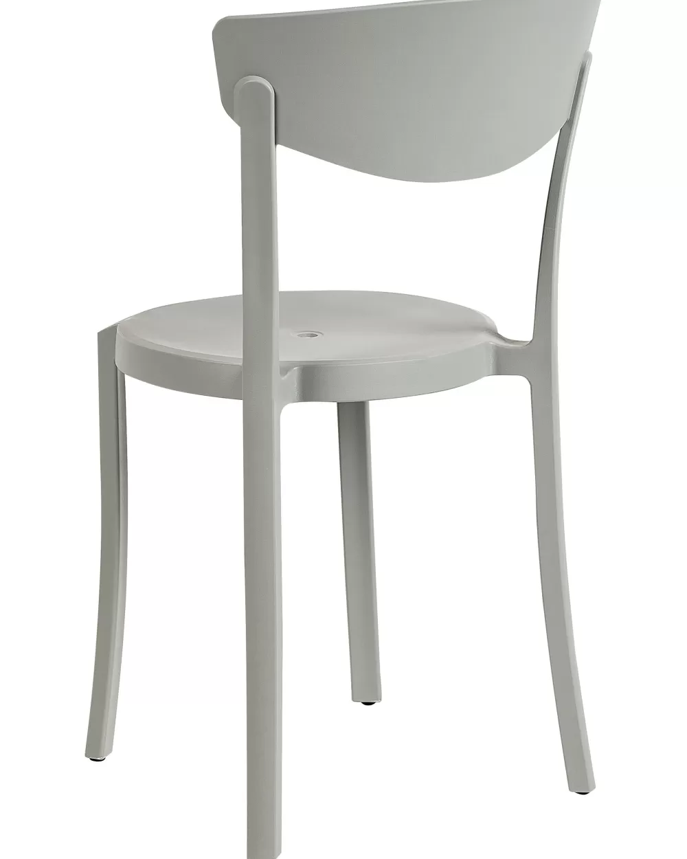 Beliani Set di 4 Sedie Plastiche Grigio Chiaro - Offerta Imperdibile con Design Moderno