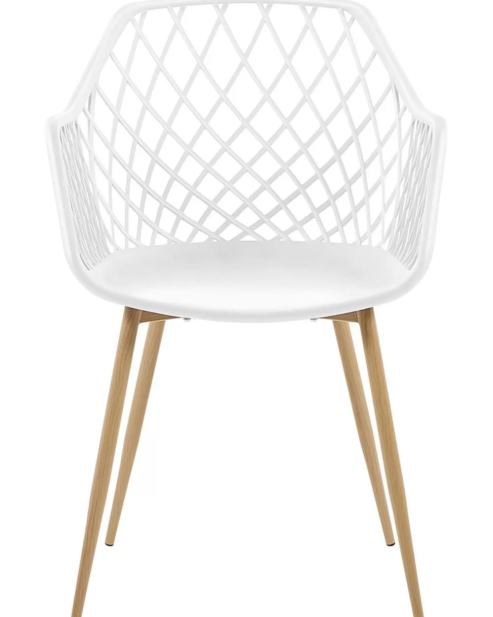 Beliani Sedie Moderne in Plastica Bianca - Coppia Elegante con Design Contemporaneo Nashua
