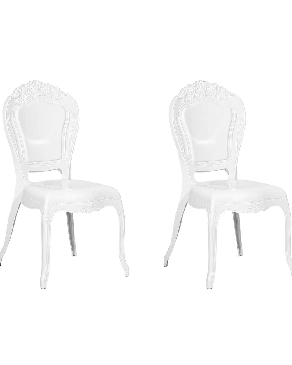 Set di 2 Sedie Vermont Bianche in Plastica Rigenerata - Design Contemporaneo Beliani