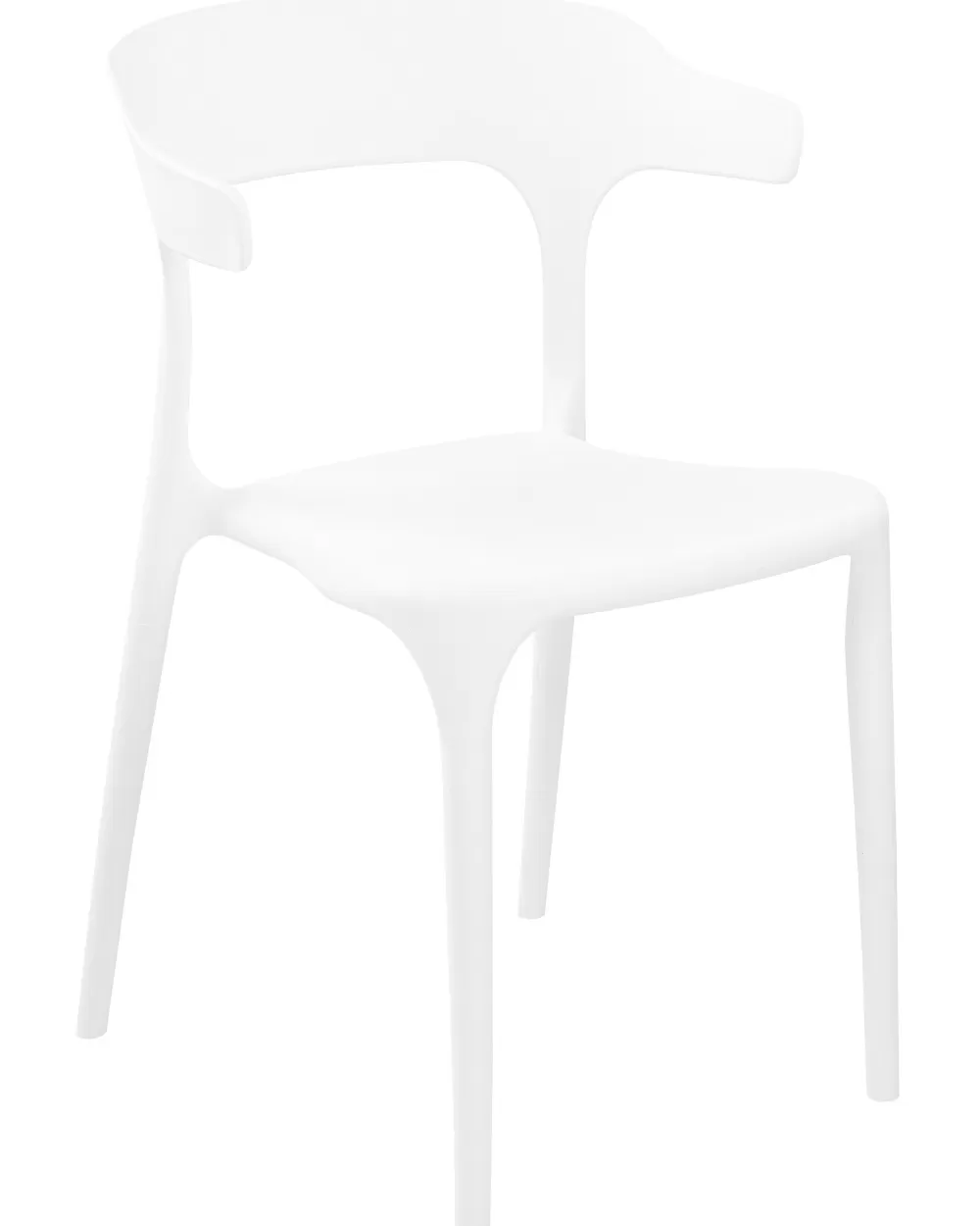 Beliani - Sedie Moderne in Plastica, Set da 4 Bianco Gubbio