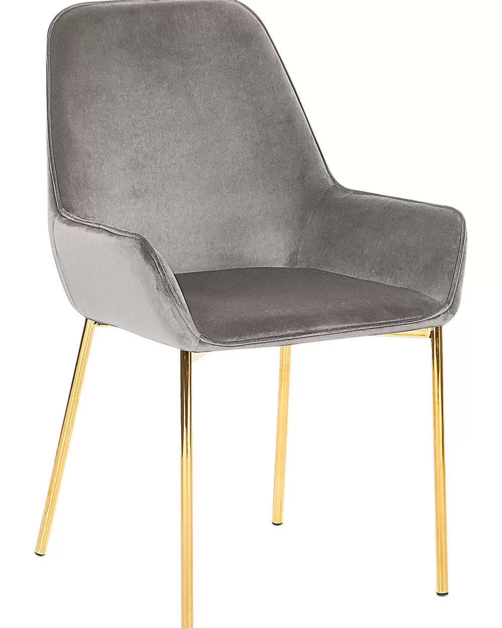 Beliani - Coppia di Poltrone Loverna in Velluto Grigio Morbido, Design Moderno con Rivestimento Opaco per Salotto