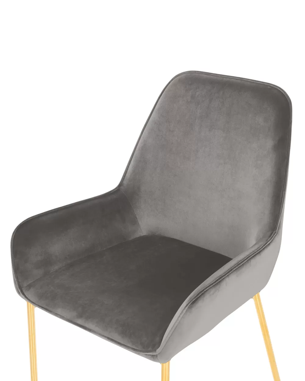 Beliani - Coppia di Poltrone Loverna in Velluto Grigio Morbido, Design Moderno con Rivestimento Opaco per Salotto