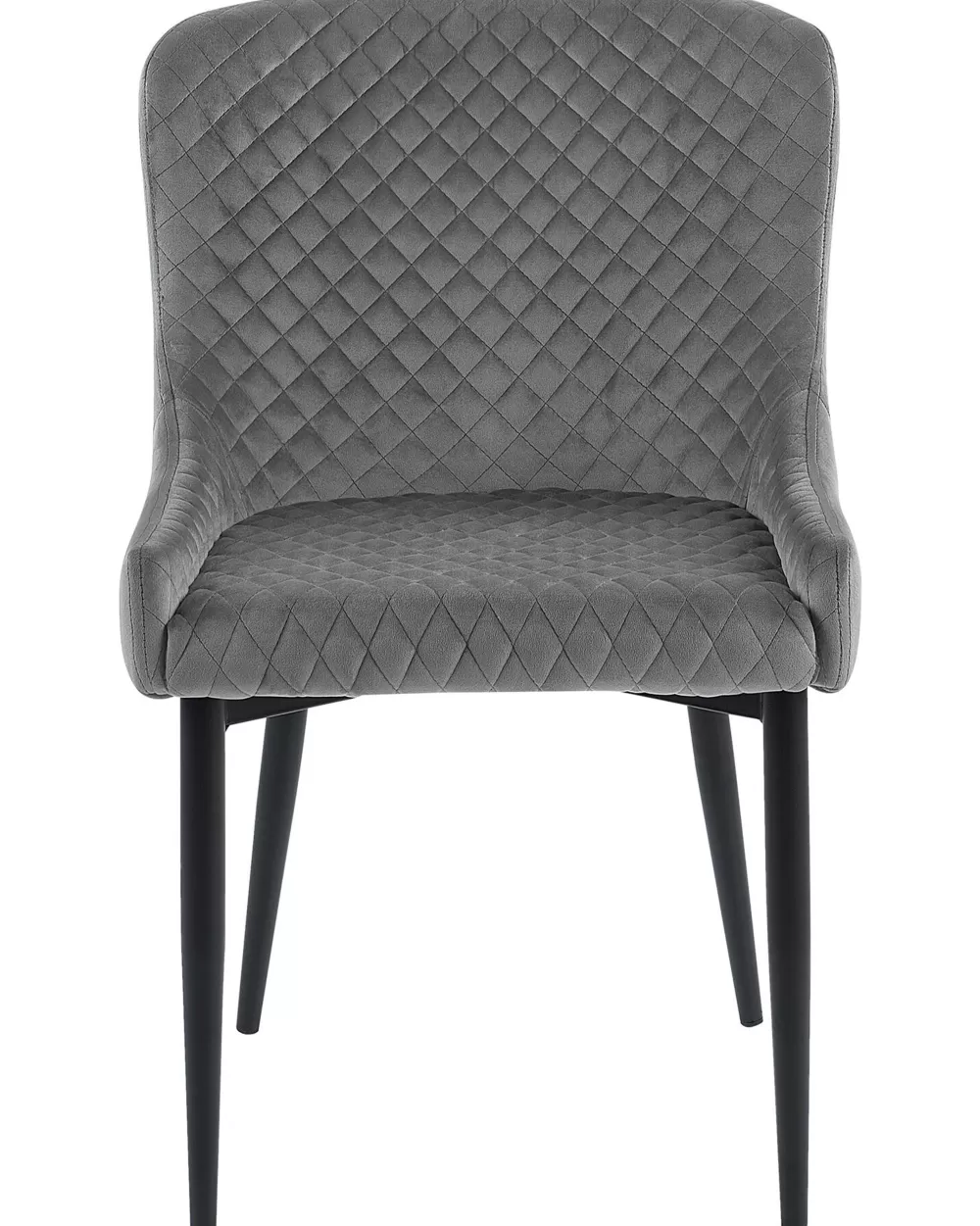 Eleganti Sedie Beliani in Velluto Grigio - Coppia da 2, Modello Solano