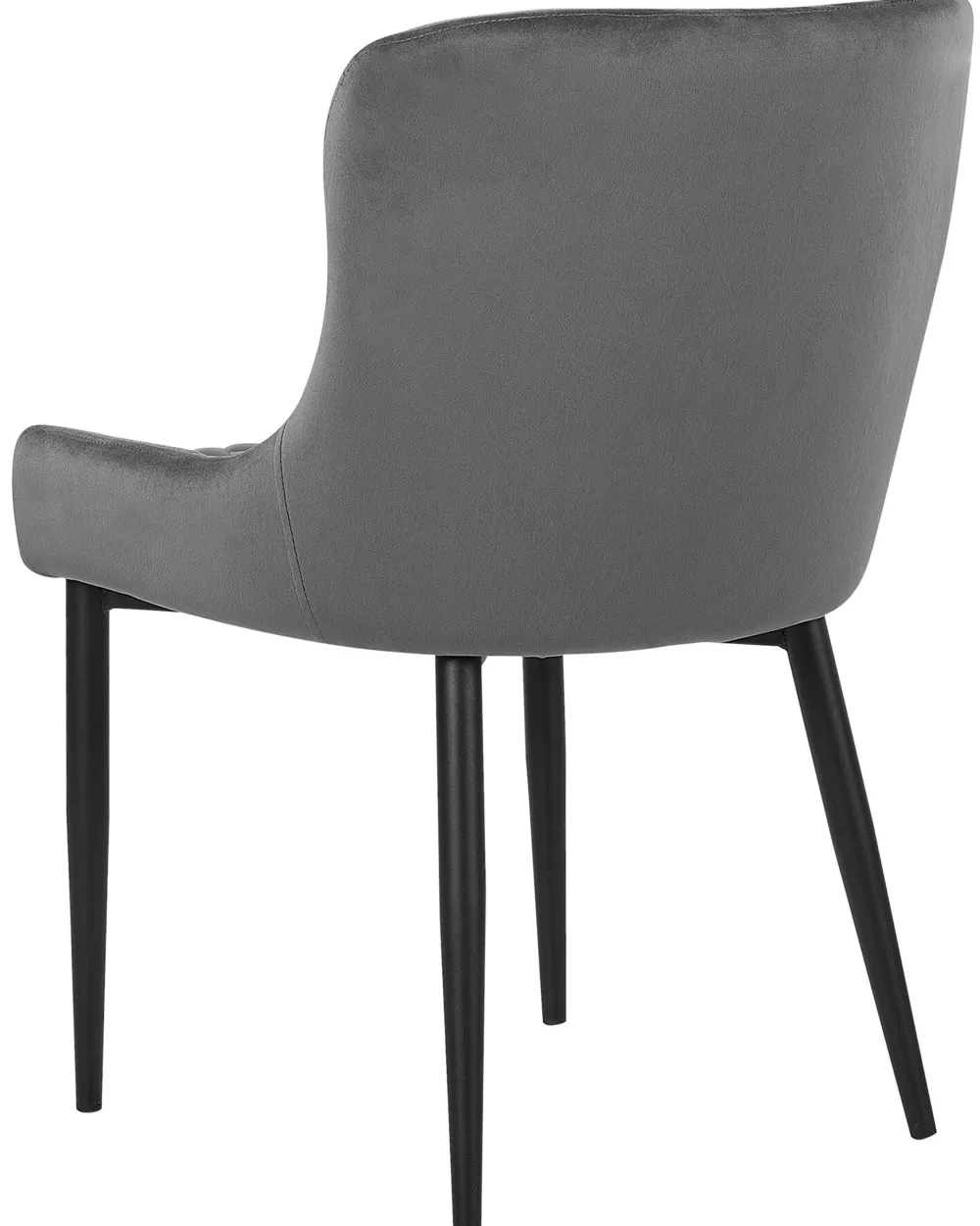 Eleganti Sedie Beliani in Velluto Grigio - Coppia da 2, Modello Solano
