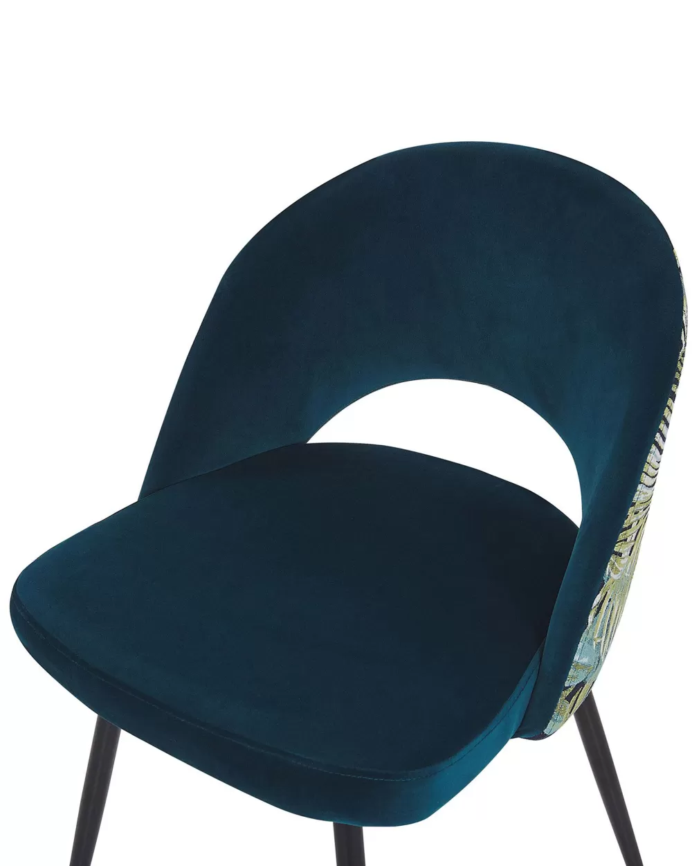 Beliani Coppia di Sedie Vivian in Velluto Confortevole, Blu Marino Elegante per Soggiorno