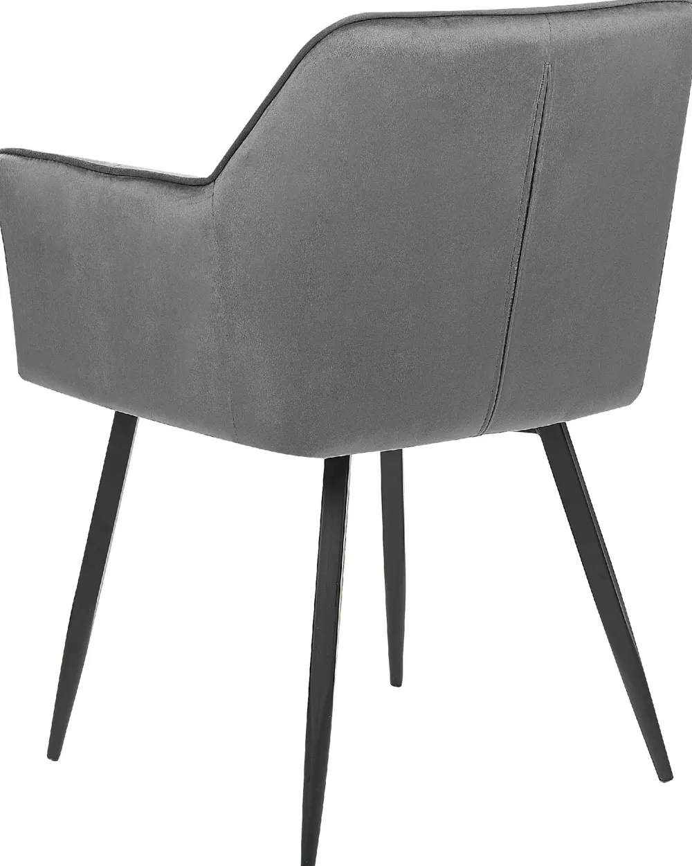 Beliani: Eleganti Poltrone in Velluto Grigio Antracite, Coppia Componibile con Schienale Alto - Serie Jasmin per Salotti Moderni
