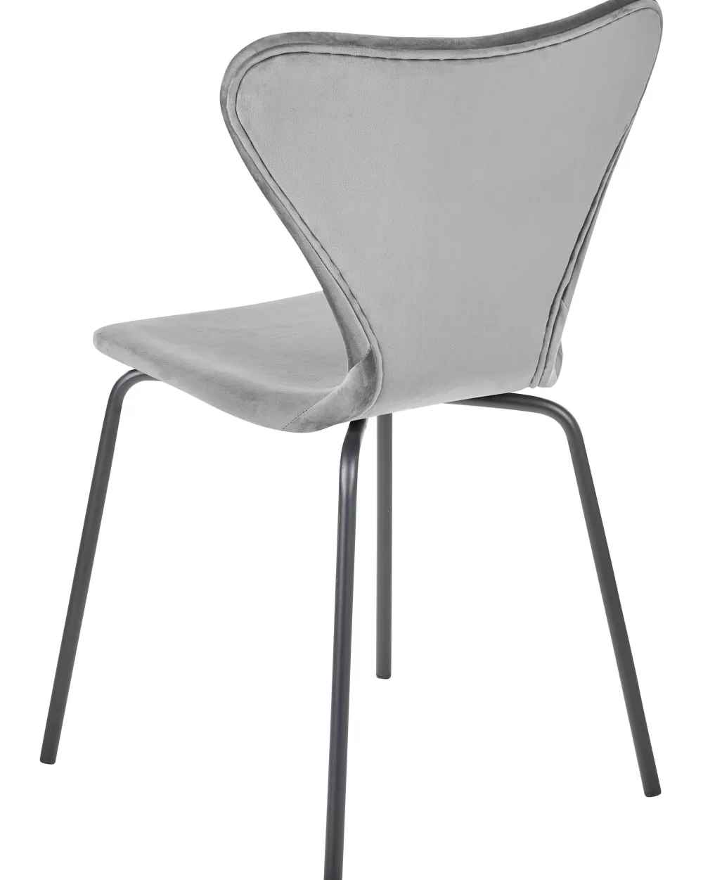 Coppia di 2 Sedie Eleganti Beliani con Rivestimento in Velluto - Grigio Chiaro e Nero, Design Moderno della Collezione Boonville