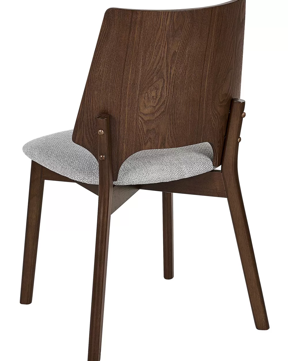 Beliani - Sedie in Legno Scuro con Dettagli Grigi, Coppia da 2 - Design Accogliente Abee