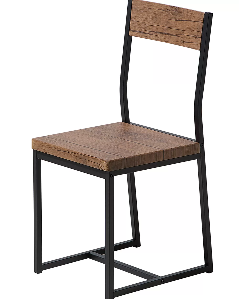 Beliani Set 6 Sedie in Legno Laccato Nero - Design Moderno Laredo, Imbottitura Morbida e Struttura Resistente