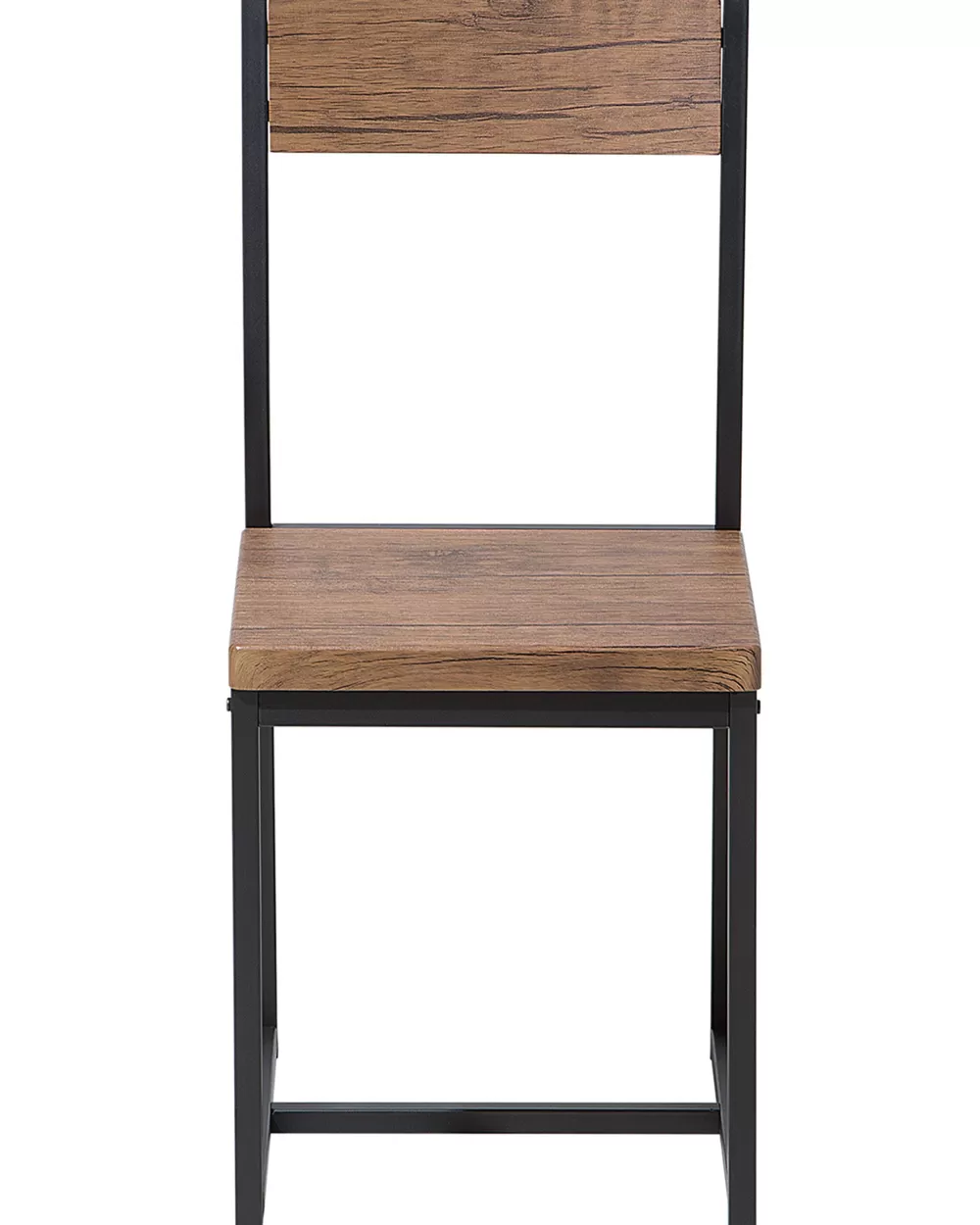 Beliani Set 6 Sedie in Legno Laccato Nero - Design Moderno Laredo, Imbottitura Morbida e Struttura Resistente