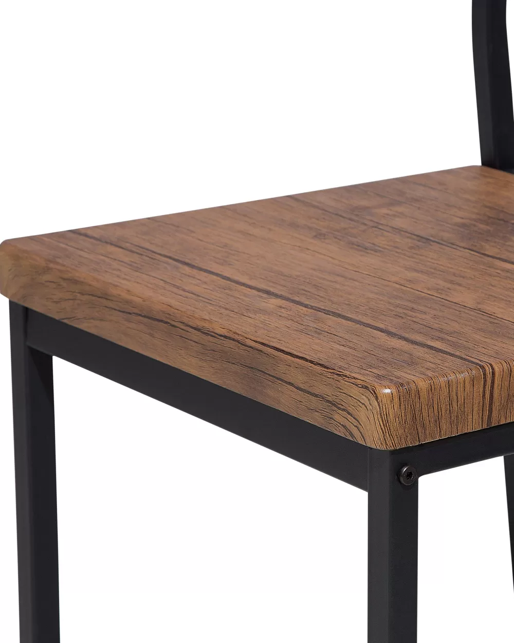 Beliani Set 6 Sedie in Legno Laccato Nero - Design Moderno Laredo, Imbottitura Morbida e Struttura Resistente