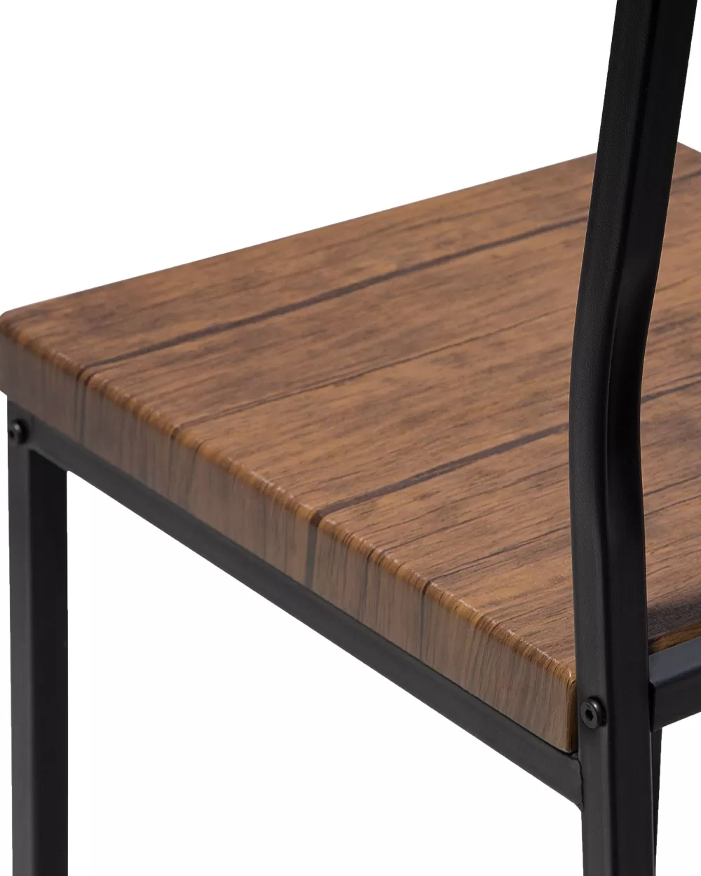 Beliani Set 6 Sedie in Legno Laccato Nero - Design Moderno Laredo, Imbottitura Morbida e Struttura Resistente