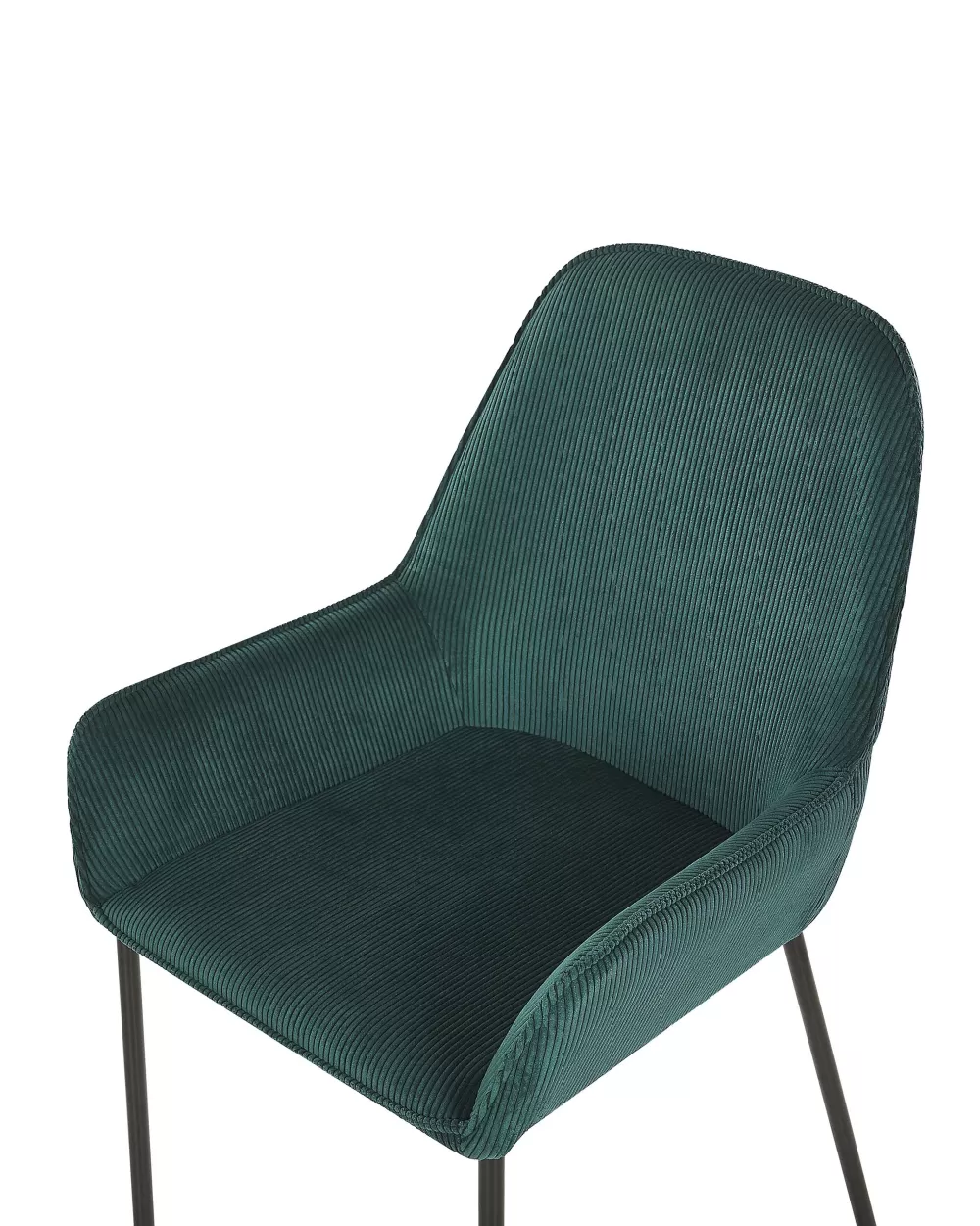 Coppia di sedie moderne Beliani Loverna in velluto verde bosco - Design accogliente per salotto elegante