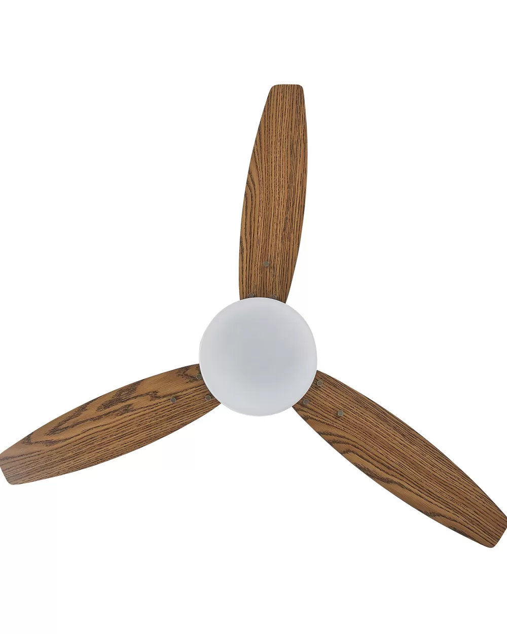 Beliani - Lampada Ventilatore Elegante in Legno Scuro e Metallo Nero, Design Moderno per Interni