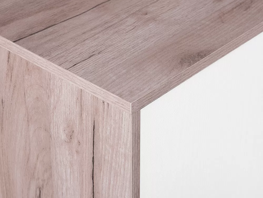 Modulo TV Lincoln: Mobile Moderno con 2 Ante e 2 Ripiani in Legno Chiaro e Bianco - Design Funzionale Beliani