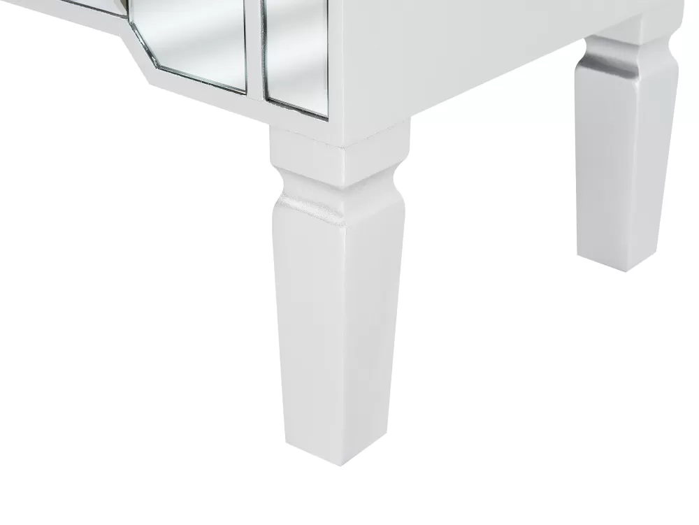 Beliani - Moderno Mobile TV con 2 Cassetti in Vetro Specchiato, Design Elegante in Tonalità Argento