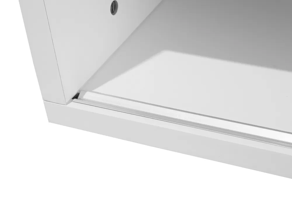 Beliani - Mobile TV Regolabile in Legno Bianco/Scuro, Design Moderno e Prezzo Conveniente