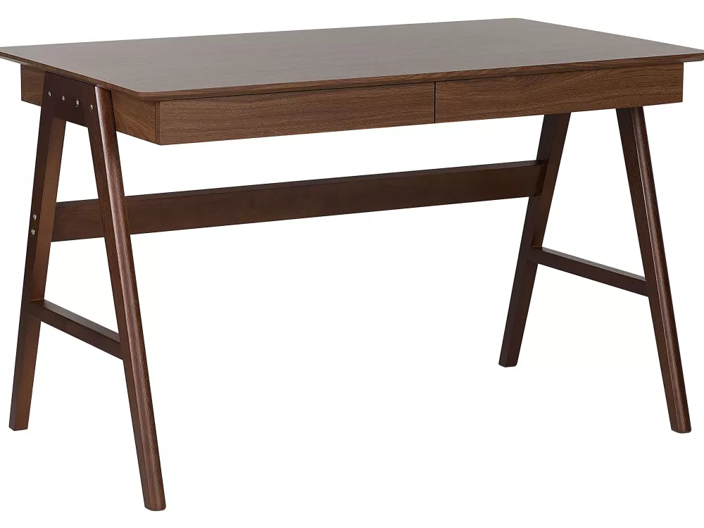 Set Organizzativo Beliani per Ufficio - 2 Pezzi in Legno Scuro con Finitura Nero Sheslay/Foster