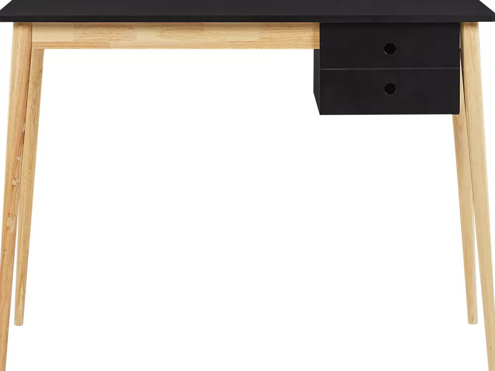 Tavolino moderno con doppio cassetto in legno scuro/chiaro, 106x48 cm - Design Beliani Ebeme