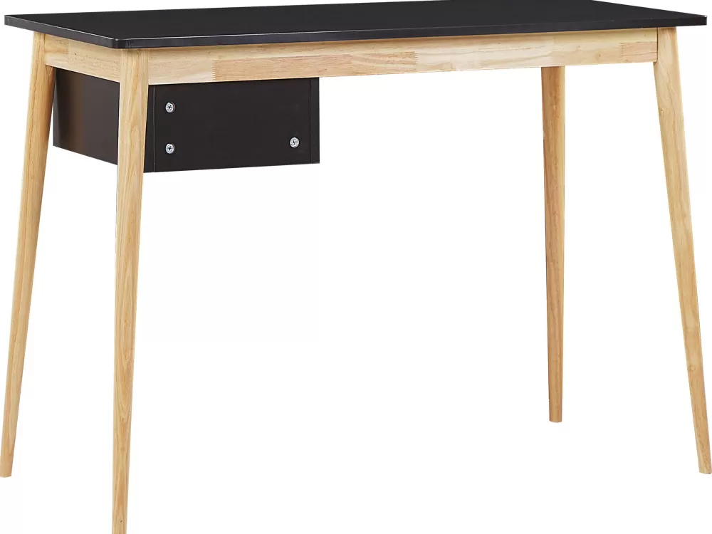 Tavolino moderno con doppio cassetto in legno scuro/chiaro, 106x48 cm - Design Beliani Ebeme