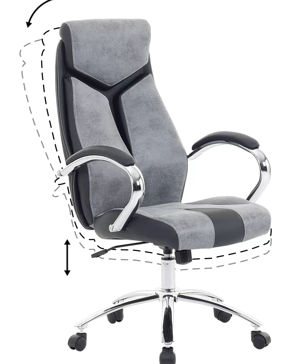 Elegante Sedia Design Beliani in Tonalità Grigio Formula - Comfort Moderno per il Tuo Spazio Abitativo