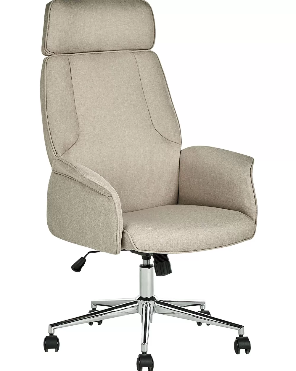 Beliani Sedia da Ufficio Confortevole in Tessuto Beige - Design Moderno Pilot 

（：，