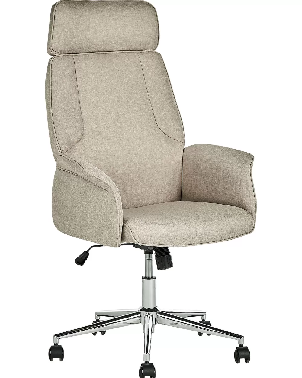 Beliani Sedia da Ufficio Confortevole in Tessuto Beige - Design Moderno Pilot 

（：，