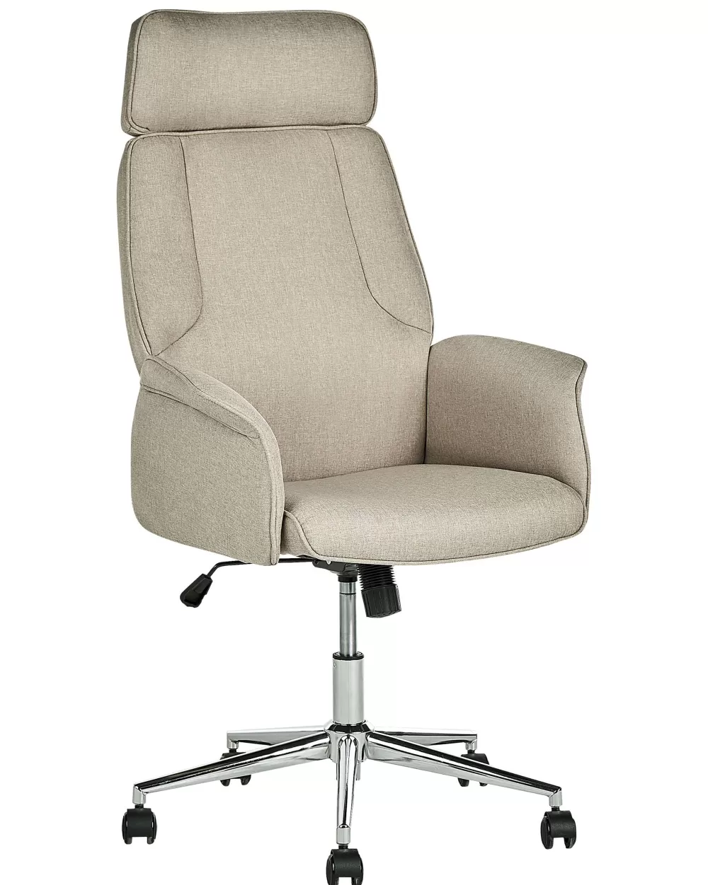 Beliani Sedia da Ufficio Confortevole in Tessuto Beige - Design Moderno Pilot 

（：，