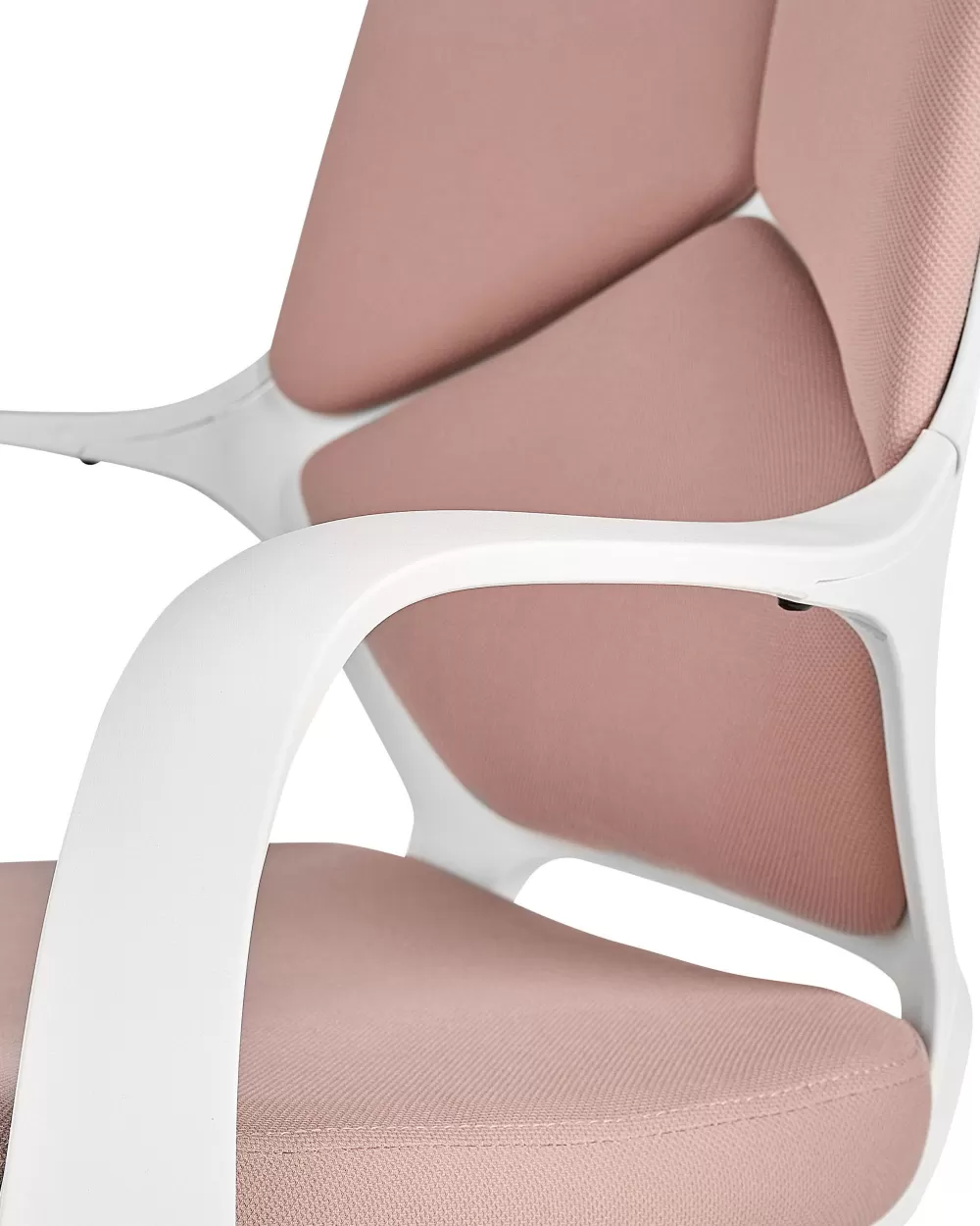Beliani Sedia in Tessuto Morbido - Design Moderno con Sconto Esclusivo, Colori Pesca e Bianco