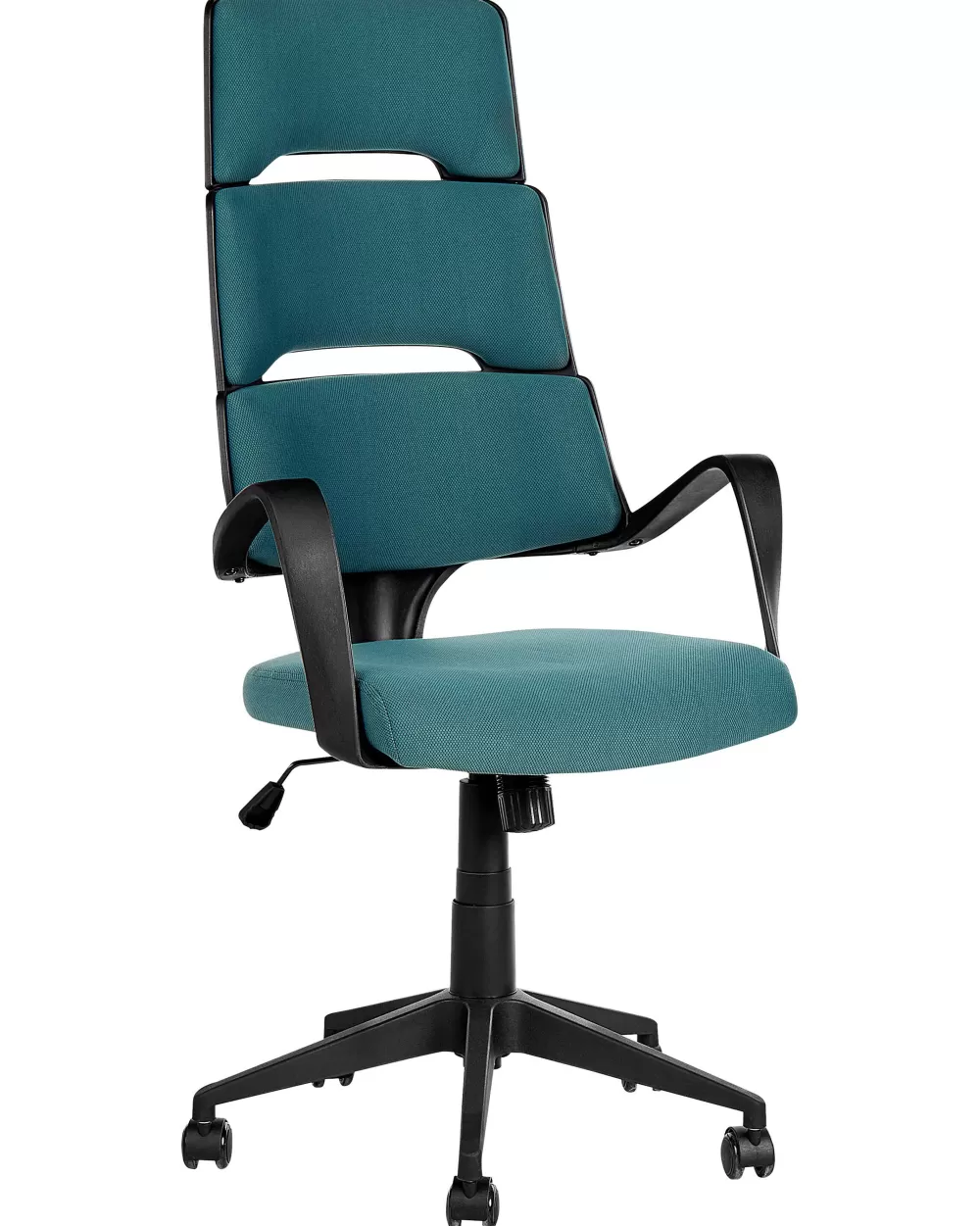 Beliani Poltrona Moderna in Tessuto Blu Scuro e Nero - Design Elegante e Confortevole per Soggiorno