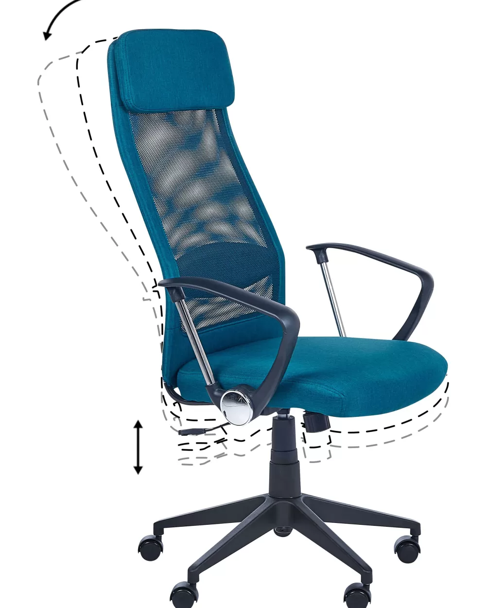Promozione Beliani: Sedia Pioniera in Tessuto Elegante - Blu Notte Intenso