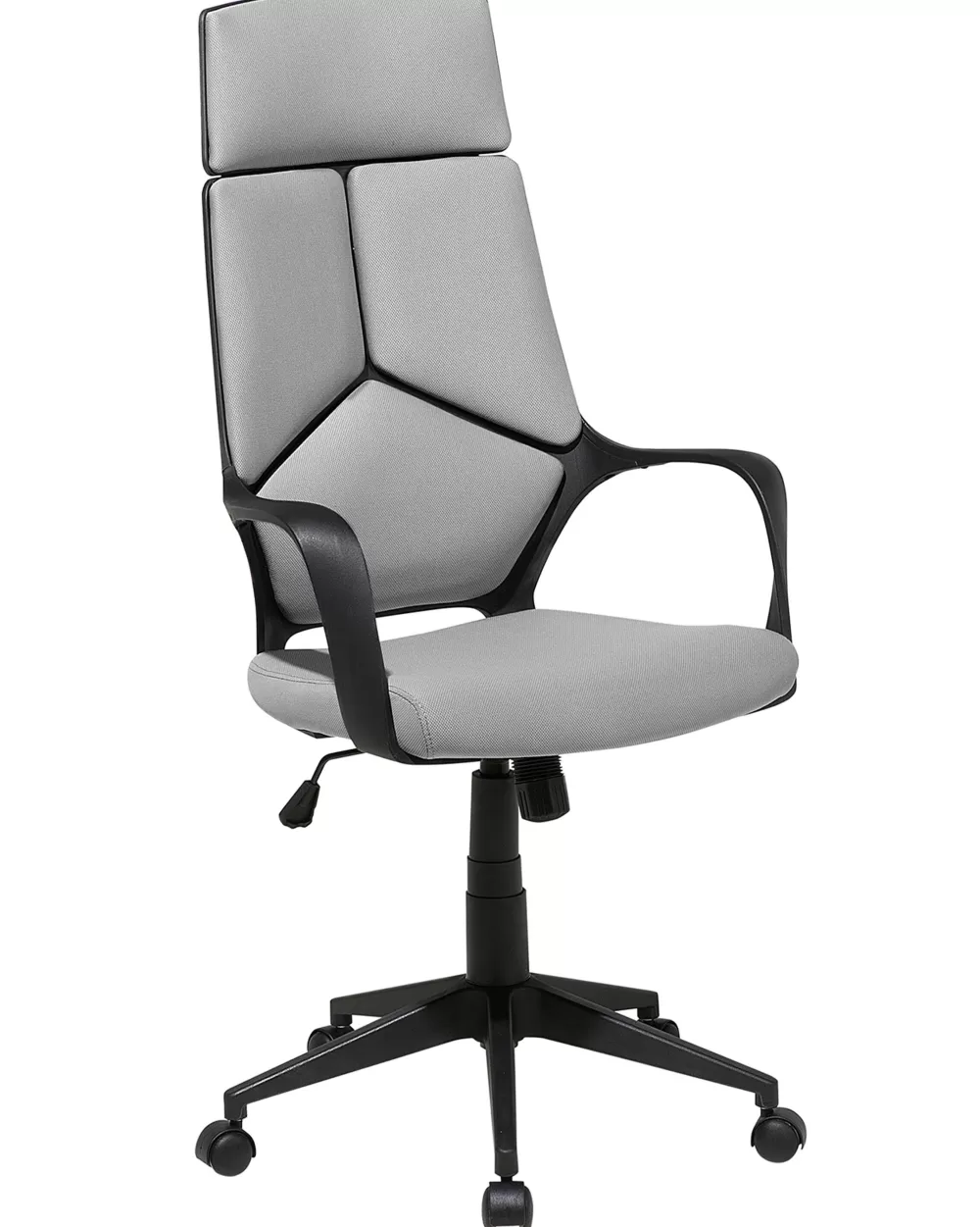Beliani Sedia Imbottita in Tessuto Morbido - Design Elegante Grigio Chiaro e Nero, Confortevole per il Tuo Relax