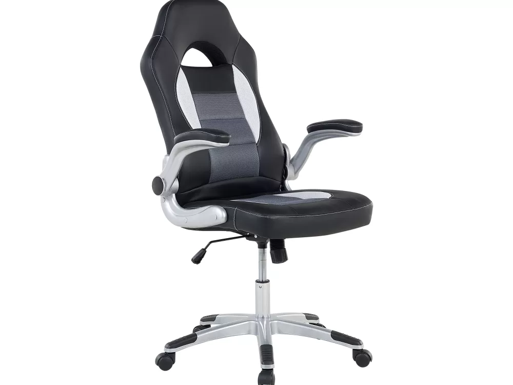 Poltrona Office Dean in Ecopelle Nero per Ragazzi - Design Ergonomico Beliani