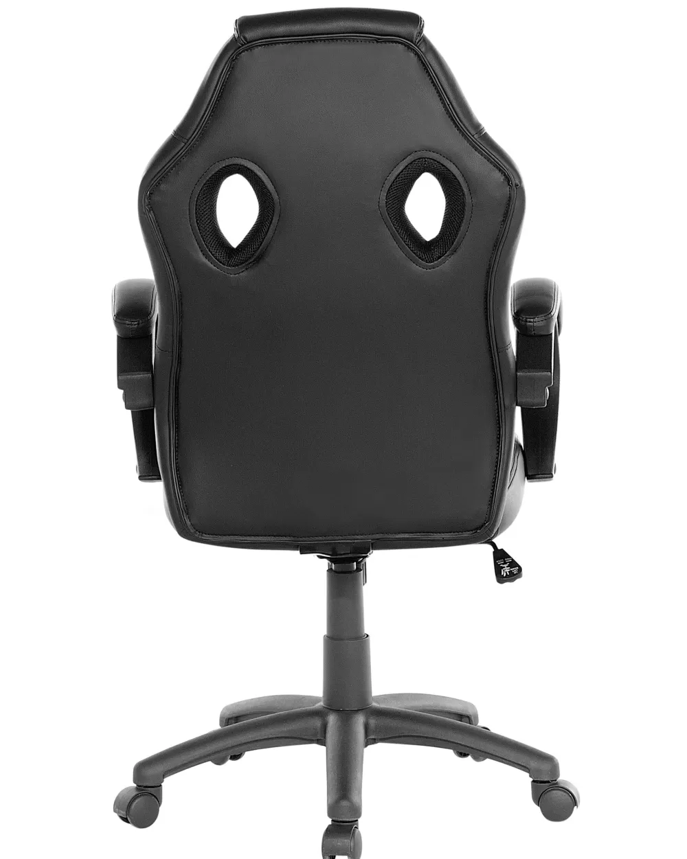 Poltrona Fighter Beliani in Pelle Sintetica Nera - Design Ergonomico per Soggiorno Moderno