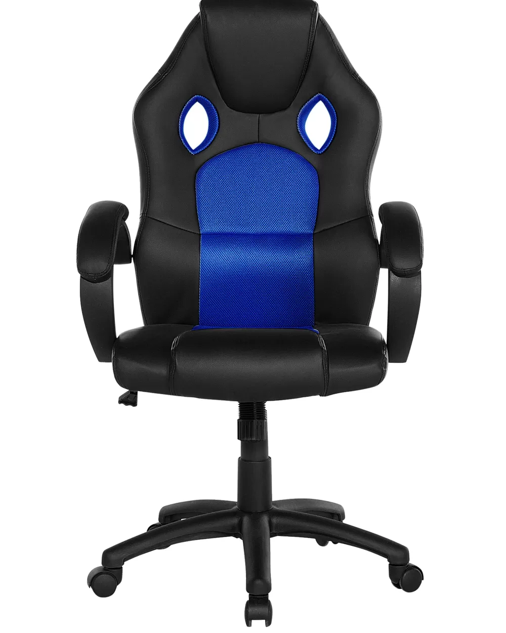 Beliani Fighter - Sedia in Ecopelle Moderna con Rivestimento Antigraffio, Colori Disponibili: Nero Opaco e Blu Marina Stile Nautico