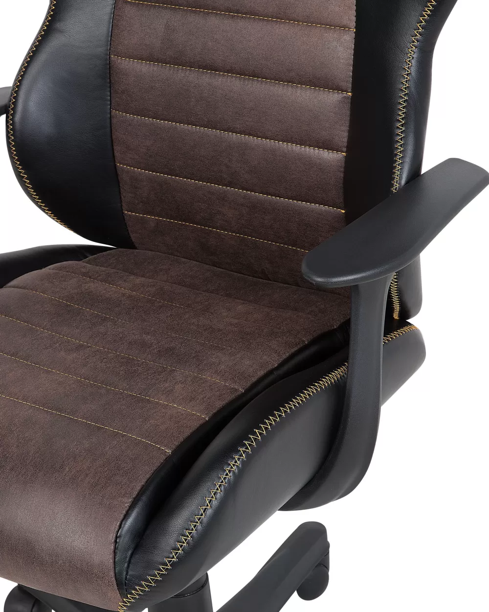 Beliani: Sedia Suprema in Ecopelle con Schienalto, Design Moderno - Nero/Marrone