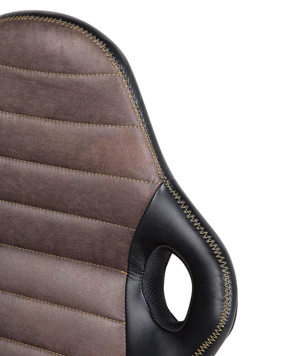 Beliani: Sedia Suprema in Ecopelle con Schienalto, Design Moderno - Nero/Marrone