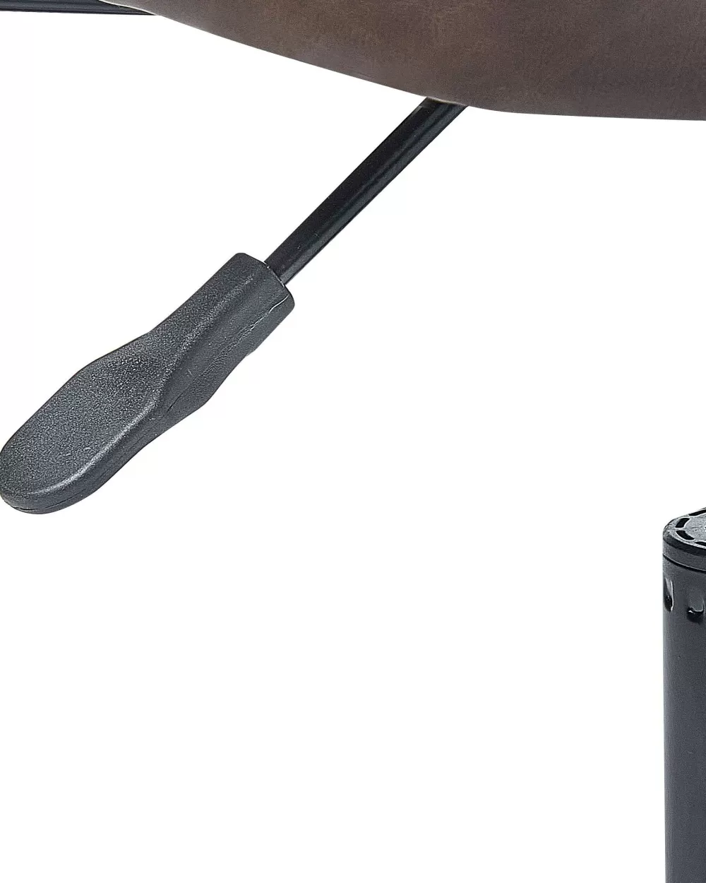 Beliani Algerita - Sedia a Dondolo in Pelle Confortevile con Design Scandinavo, Marrone Cioccolato per Soggiorno Moderno