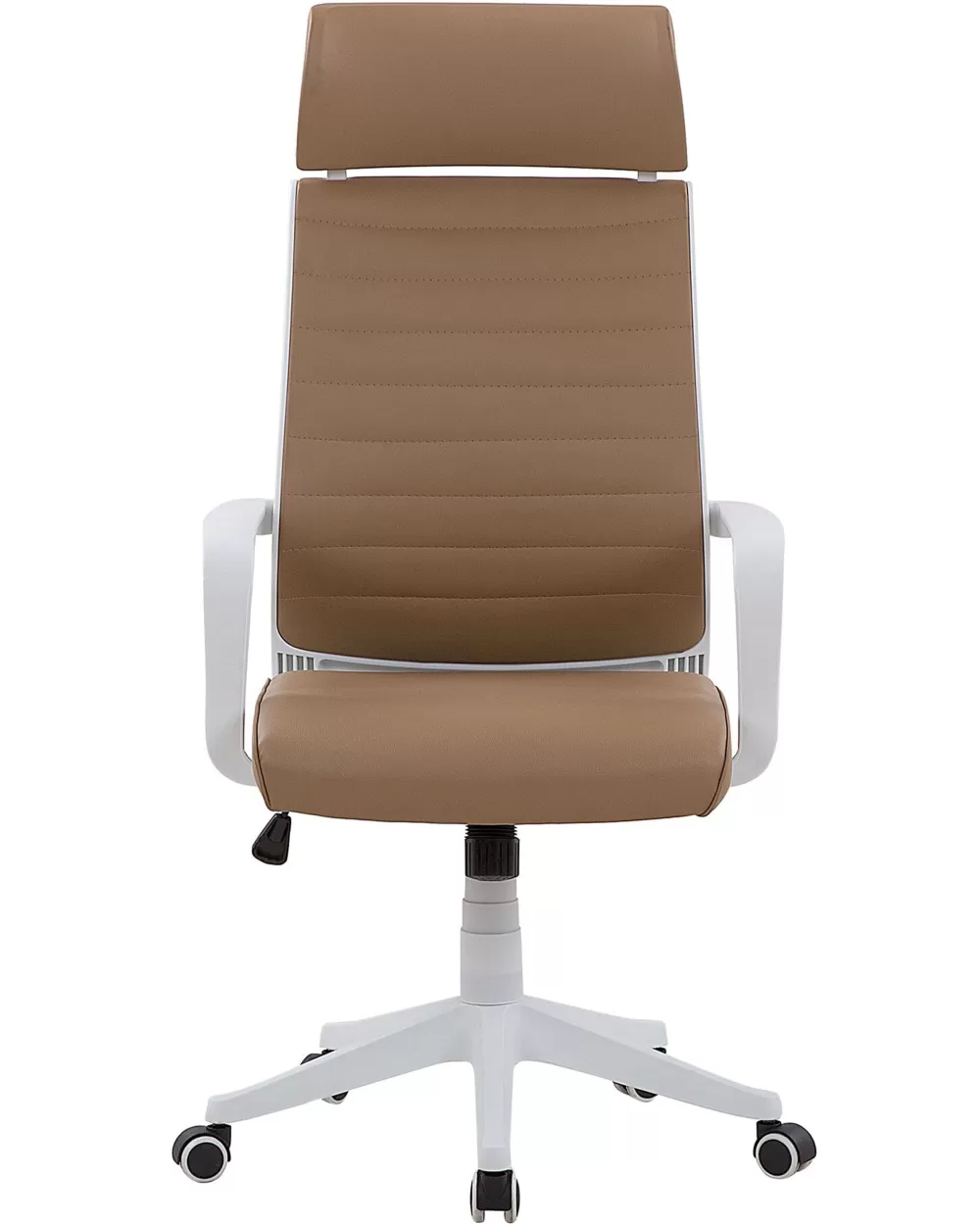 Beliani Sedia a Dondolo Moderna in Ecopelle Beige Chiaro, Confortevole Design per Interni - Modello Leader