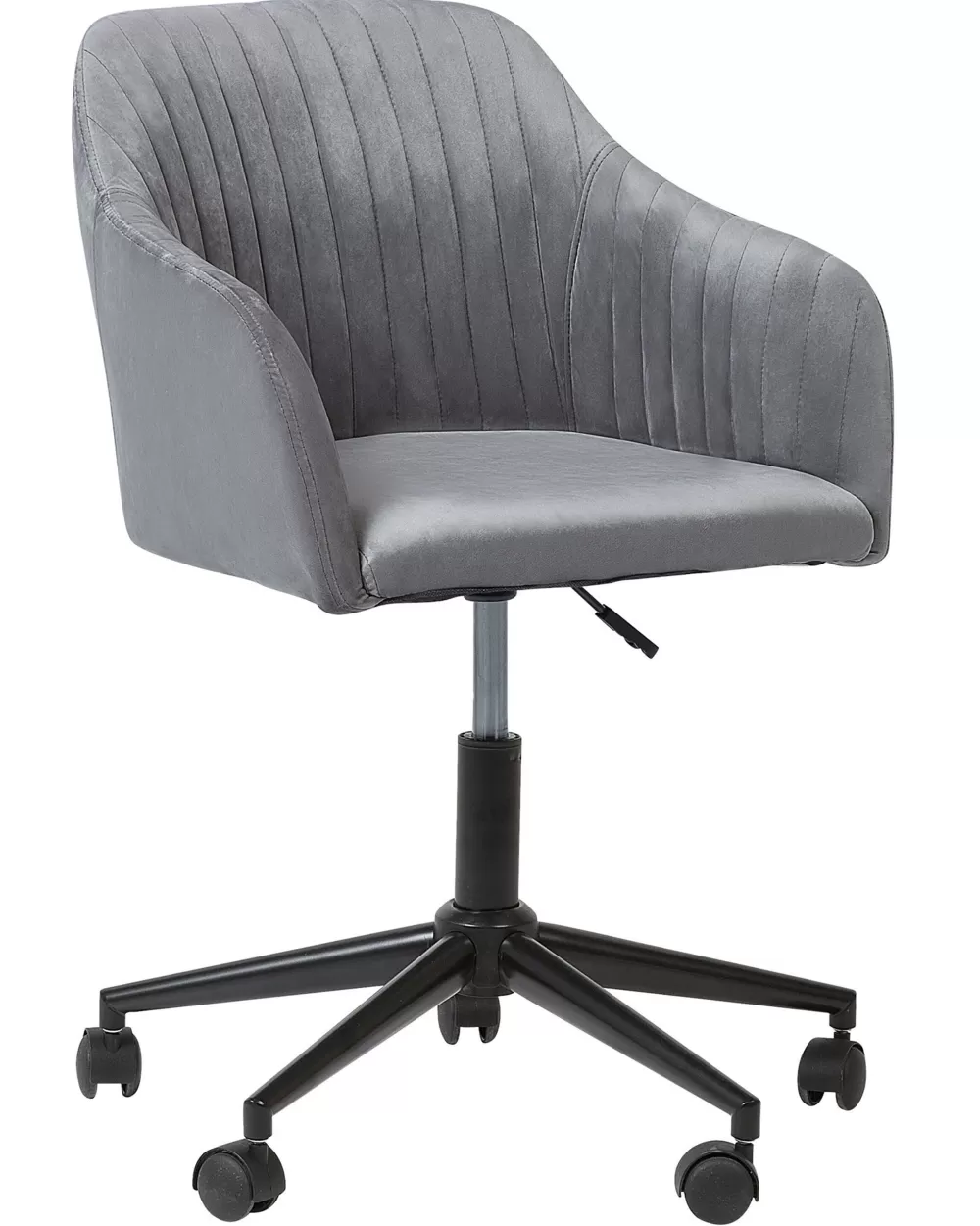 Elegante Poltrona Beliani in Velluto Grigio Antracite - Design Ispirato a Venezia